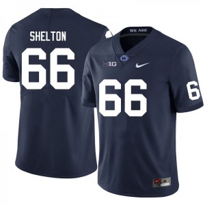 Men's Drew Shelton Navy Penn State Nittany Lions #66 College Football Stitched Jersey 526287-918