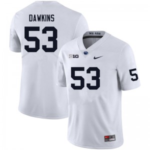 Men Nick Dawkins White Penn State Nittany Lions #53 College Football 2024-25 Jersey 725602-521