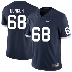 Men Anthony Donkoh Retro Penn State Nittany Lions #68 College Football High School Jersey 521941-138