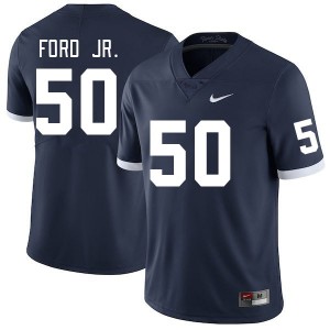 Men Alonzo Ford Jr. Retro Penn State Nittany Lions #50 College Football University Jersey 261077-927