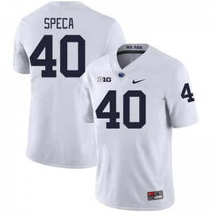 Men Anthony Speca White Penn State Nittany Lions #40 College Football Player Jersey 656171-455