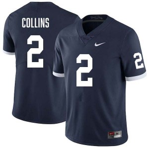 Men's Audavion Collins Retro Navy Penn State Nittany Lions #2 College Football Stitched Jersey 383418-896