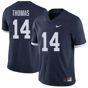 Men's Braz Thomas Retro Navy Penn State Nittany Lions #14 College Football Stitched Jersey 386290-707