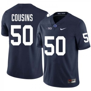Men's Cooper Cousins Navy Penn State Nittany Lions #50 College Football Stitched Jersey 650239-152