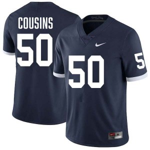 Men's Cooper Cousins Retro Navy Penn State Nittany Lions #50 College Football Stitched Jersey 575185-408