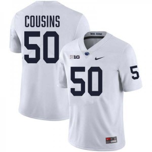 Men's Cooper Cousins White Penn State Nittany Lions #50 College Football Stitched Jersey 492984-461