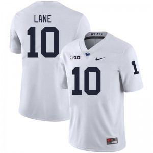 Men Dejuan Lane White Penn State Nittany Lions #10 College Football Official Jersey 976998-158