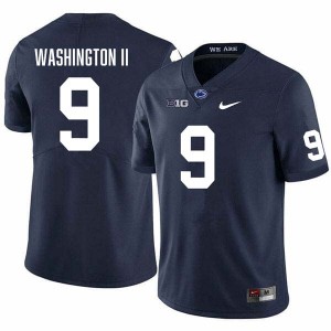 Men's Elliot Washington II Navy Penn State Nittany Lions #9 College Football Stitched Jersey 275394-378