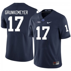 Men Ethan Grunkemeyer Navy Penn State Nittany Lions #17 College Football 2024 Jersey 739604-285