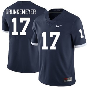 Men Ethan Grunkemeyer Retro Penn State Nittany Lions #17 College Football Embroidery Jersey 160299-279
