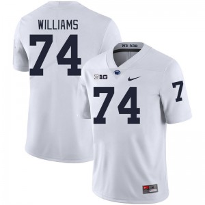 Men J'ven Williams White Penn State Nittany Lions #74 College Football University Jersey 343870-978