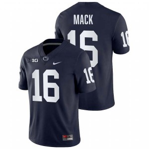 Men's King Mack Navy Penn State Nittany Lions #16 College Football Stitched Jersey 641652-563