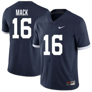 Men's King Mack Retro Navy Penn State Nittany Lions #16 College Football Stitched Jersey 969144-647
