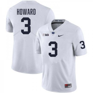 Men's Koby Howard White Penn State Nittany Lions #3 College Football Stitched Jersey 336118-431