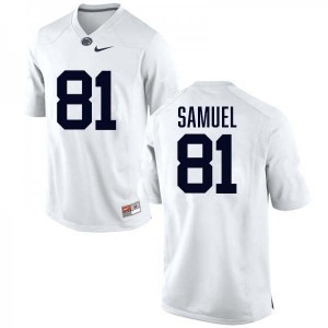 Men's Lyrick Samuel White Penn State Nittany Lions #81 College Football Stitched Jersey 577219-917