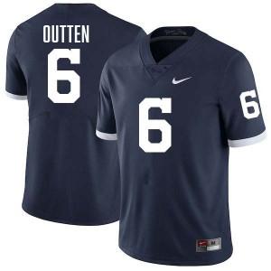 Men's Matt Outten Retro Navy Penn State Nittany Lions #6 College Football Stitched Jersey 257714-426
