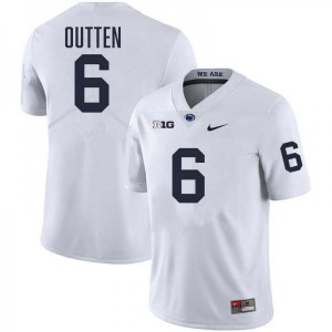 Men's Matt Outten White Penn State Nittany Lions #6 College Football Stitched Jersey 663574-713