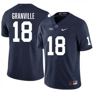 Men's Max Granville Navy Penn State Nittany Lions #18 College Football Stitched Jersey 318134-663