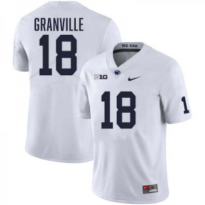 Men's Max Granville White Penn State Nittany Lions #18 College Football Stitched Jersey 522568-424