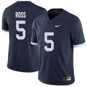 Men's Devonte Ross Retro Navy Penn State Nittany Lions #5 College Football Stitched Jersey 615949-862