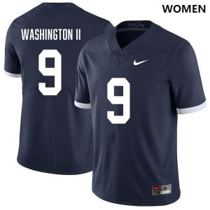 Women's Elliot Washington II Retro Navy Penn State Nittany Lions #9 College Football Stitched Jersey 946717-842