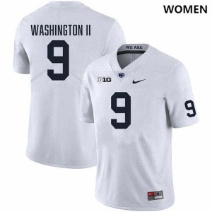 Women's Elliot Washington II White Penn State Nittany Lions #9 College Football Stitched Jersey 926589-853