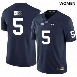 Women's Devonte Ross Navy Penn State Nittany Lions #5 College Football Stitched Jersey 925070-380