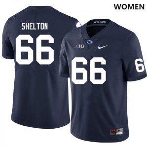 Women's Drew Shelton Navy Penn State Nittany Lions #66 College Football Stitched Jersey 793269-199