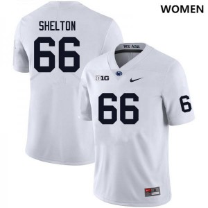Women's Drew Shelton White Penn State Nittany Lions #66 College Football Stitched Jersey 307613-937