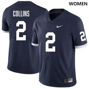Women's Audavion Collins Retro Navy Penn State Nittany Lions #2 College Football Stitched Jersey 506591-738