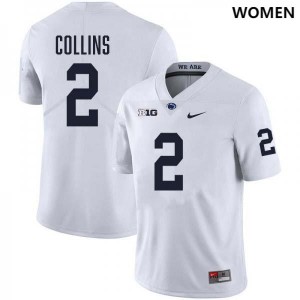 Women's Audavion Collins White Penn State Nittany Lions #2 College Football Stitched Jersey 474547-226