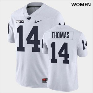 Women's Braz Thomas White Penn State Nittany Lions #14 College Football Stitched Jersey 236624-989