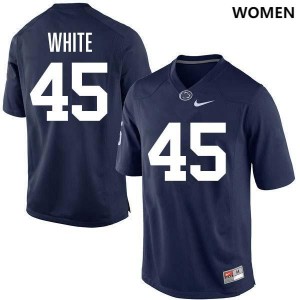 Women's Enai White Navy Penn State Nittany Lions #45 College Football Stitched Jersey 166668-454
