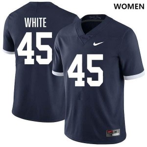Women's Enai White Retro Navy Penn State Nittany Lions #45 College Football Stitched Jersey 438894-940