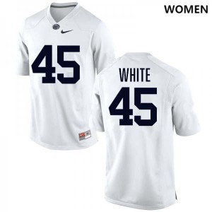 Women's Enai White White Penn State Nittany Lions #45 College Football Stitched Jersey 136537-723