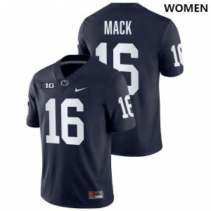 Women's King Mack Navy Penn State Nittany Lions #16 College Football Stitched Jersey 379964-305