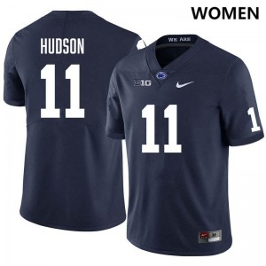 Women's Kyron Hudson Navy Penn State Nittany Lions #11 College Football Stitched Jersey 890522-749