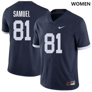 Women's Lyrick Samuel Retro Navy Penn State Nittany Lions #81 College Football Stitched Jersey 684230-340