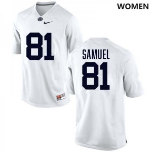 Women's Lyrick Samuel White Penn State Nittany Lions #81 College Football Stitched Jersey 198030-507