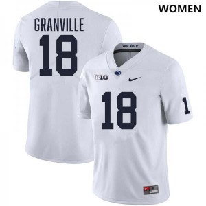 Women's Max Granville White Penn State Nittany Lions #18 College Football Stitched Jersey 514708-790