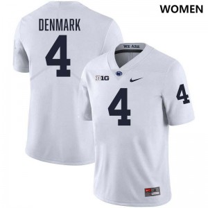 Women's Tyseer Denmark White Penn State Nittany Lions #4 College Football Stitched Jersey 422697-218