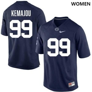 Women's Yvan Kemajou Navy Penn State Nittany Lions #99 College Football Stitched Jersey 751804-529