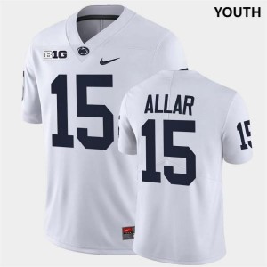 Youth Drew Allar White Penn State Nittany Lions #15 Football Jersey 975818-980