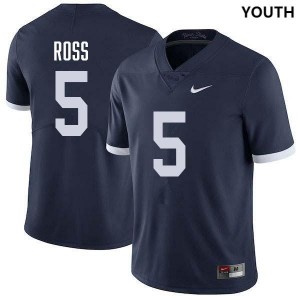 Youth Devonte Ross Retro Navy Penn State Nittany Lions #5 College Football Stitched Jersey 845211-316