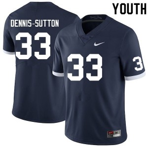 Youth Dani Dennis-Sutton Retro Penn State Nittany Lions #33 College Football High School Jersey 490031-655