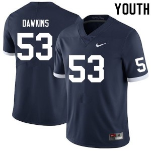Youth Nick Dawkins Retro Penn State Nittany Lions #53 College Football Stitched Jersey 329081-727