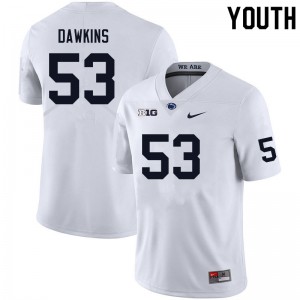 Youth Nick Dawkins White Penn State Nittany Lions #53 College Football University Jersey 722475-924