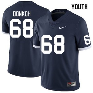 Youth Anthony Donkoh Retro Penn State Nittany Lions #68 College Football High School Jersey 819905-797