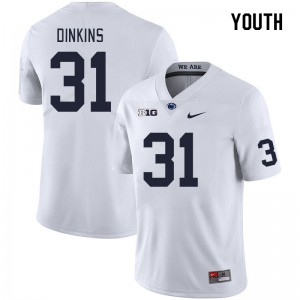 Youth Kolin Dinkins White Penn State Nittany Lions #31 College Football 2024-25 Jersey 780357-227