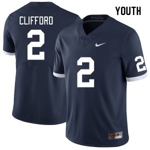 Youth Liam Clifford Retro Penn State Nittany Lions #2 College Football Game Jersey 614073-704